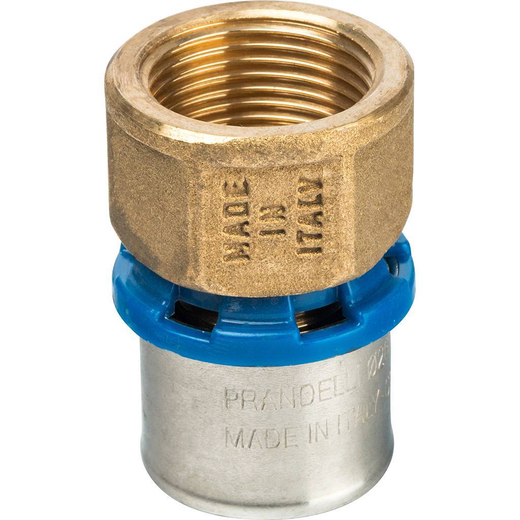 Муфта Prandelli Multyrama с внут.рез. (26х3)х1 профиль H,TH,U для металлопластиковых труб прессовой, 509.02.22.6