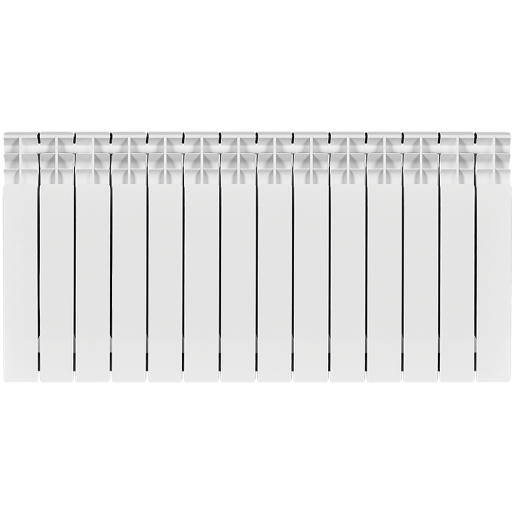 Радиатор биметаллический STOUT TITAN 500 14 секций боковое подключение (белый RAL 9016), SRB-3310-050014