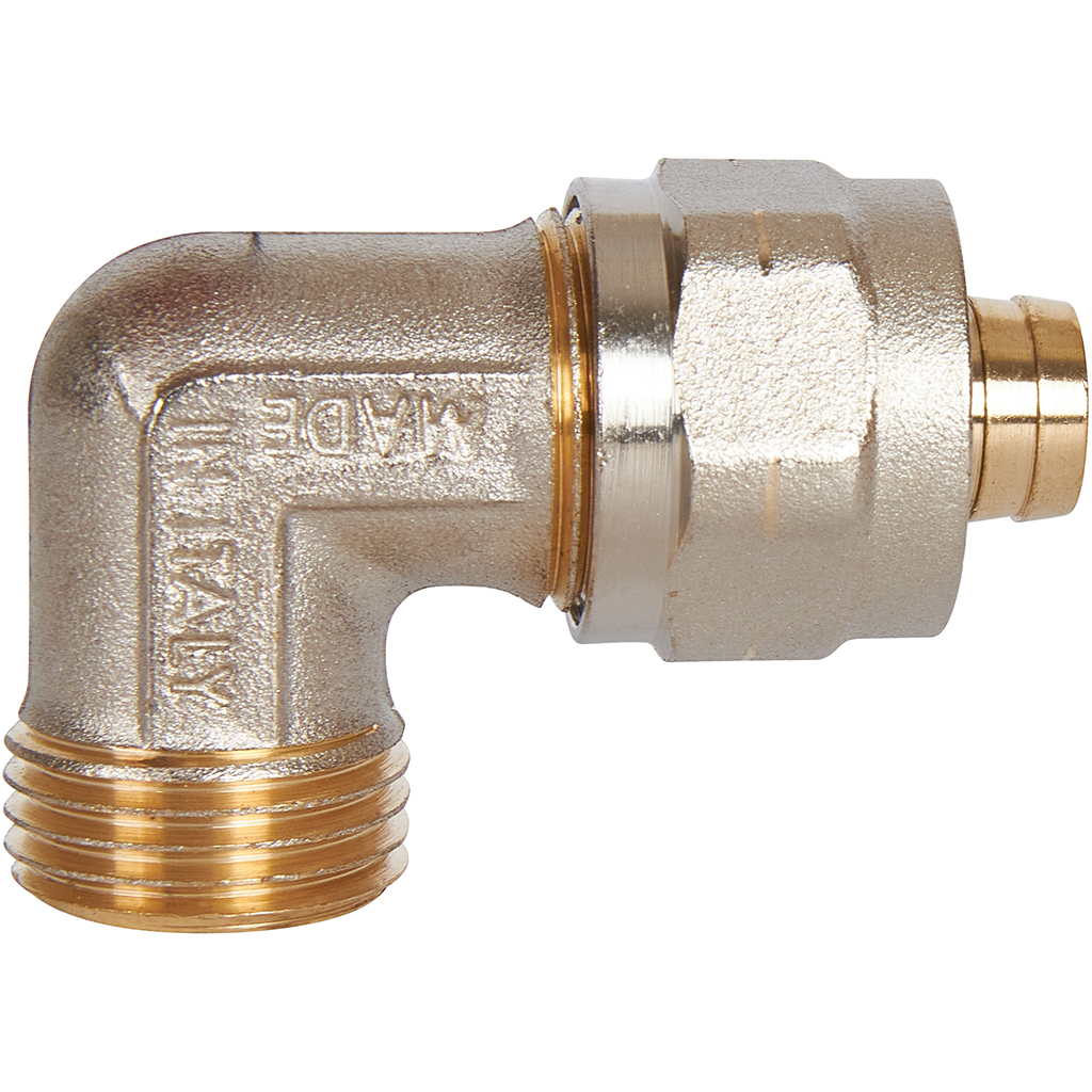 Угольник-переходник STOUT с наружной резьбой 1/2 х16 для металлопластиковых труб винтовой, SFS-0006-001216