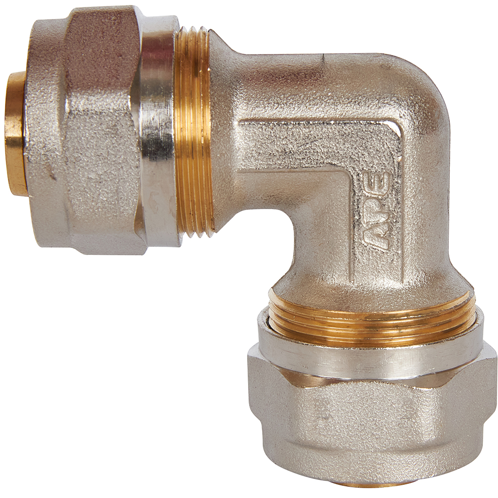 Угольник STOUT  90° 26х26 для металлопластиковых труб винтовой, SFS-0003-002626