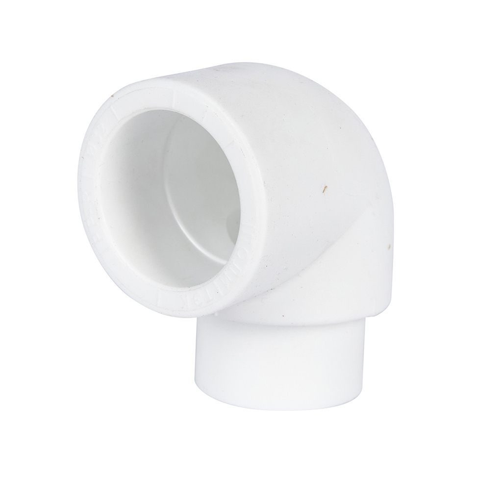Угольник Политэк d=32 90* внутр./наруж.  для полипропиленовых труб под сварку (цвет белый), 9422003290
