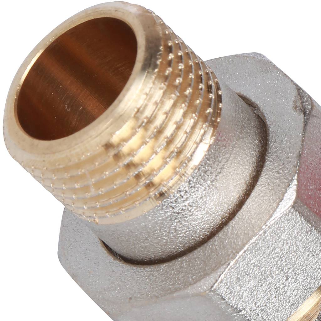 Кран шаровой ROMMER угловой с американкой 1/2 ВН/НР, ручка бабочка