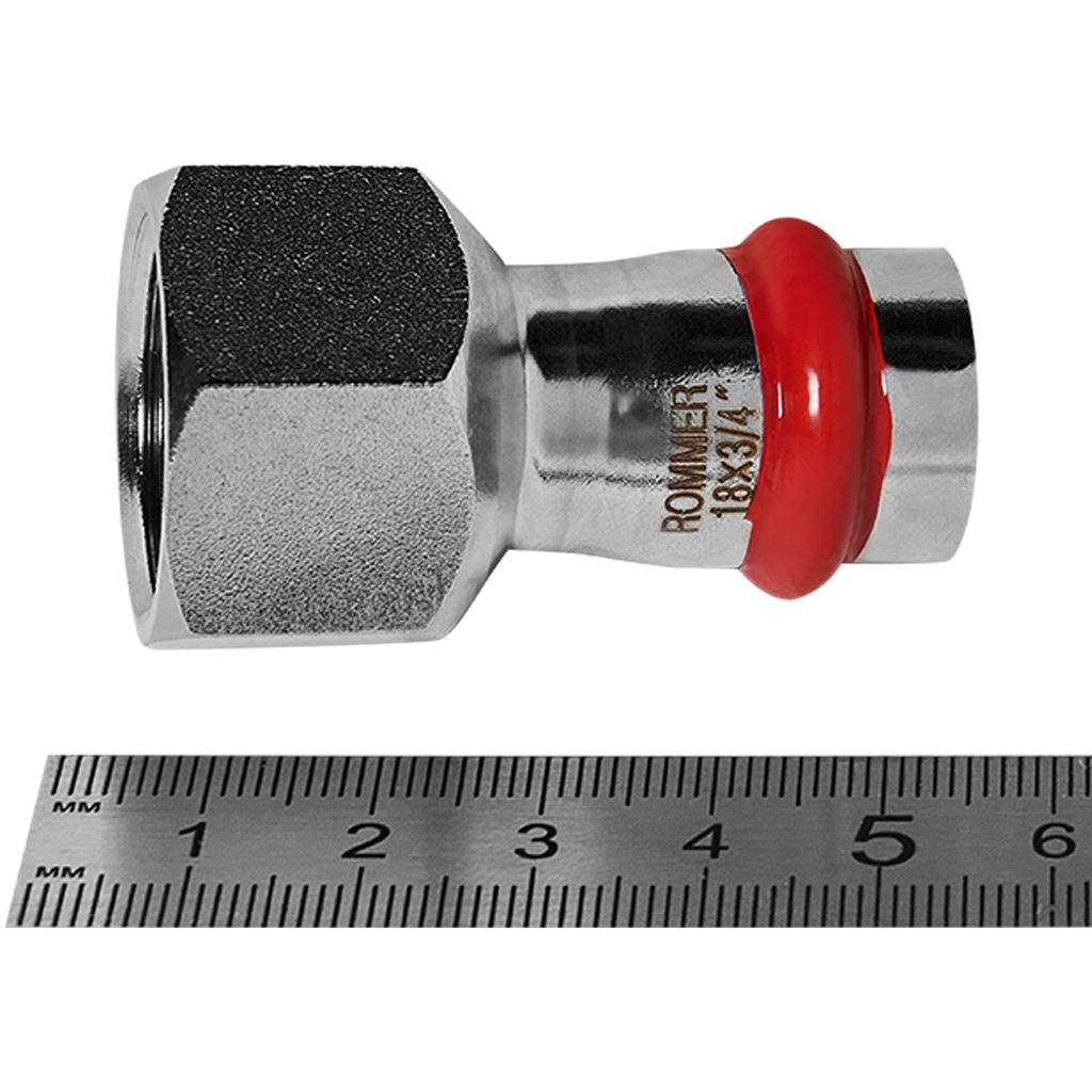 Переходник-ВР ROMMER 18х3/4 из нержавеющей стали прессовой