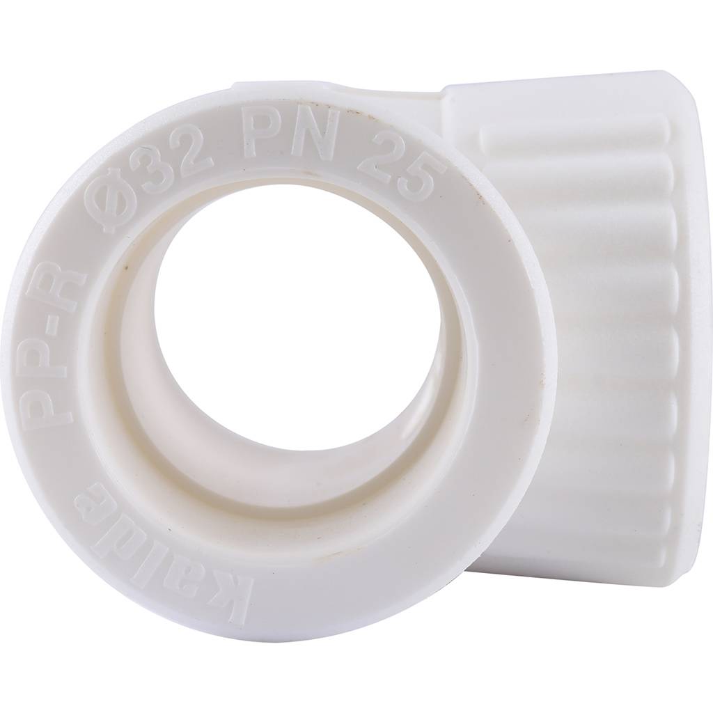 Тройник Kalde с внутренней резьбой 32х3/4 для полипропиленовых труб под сварку (цвет белый), 3222-tfo-320c32
