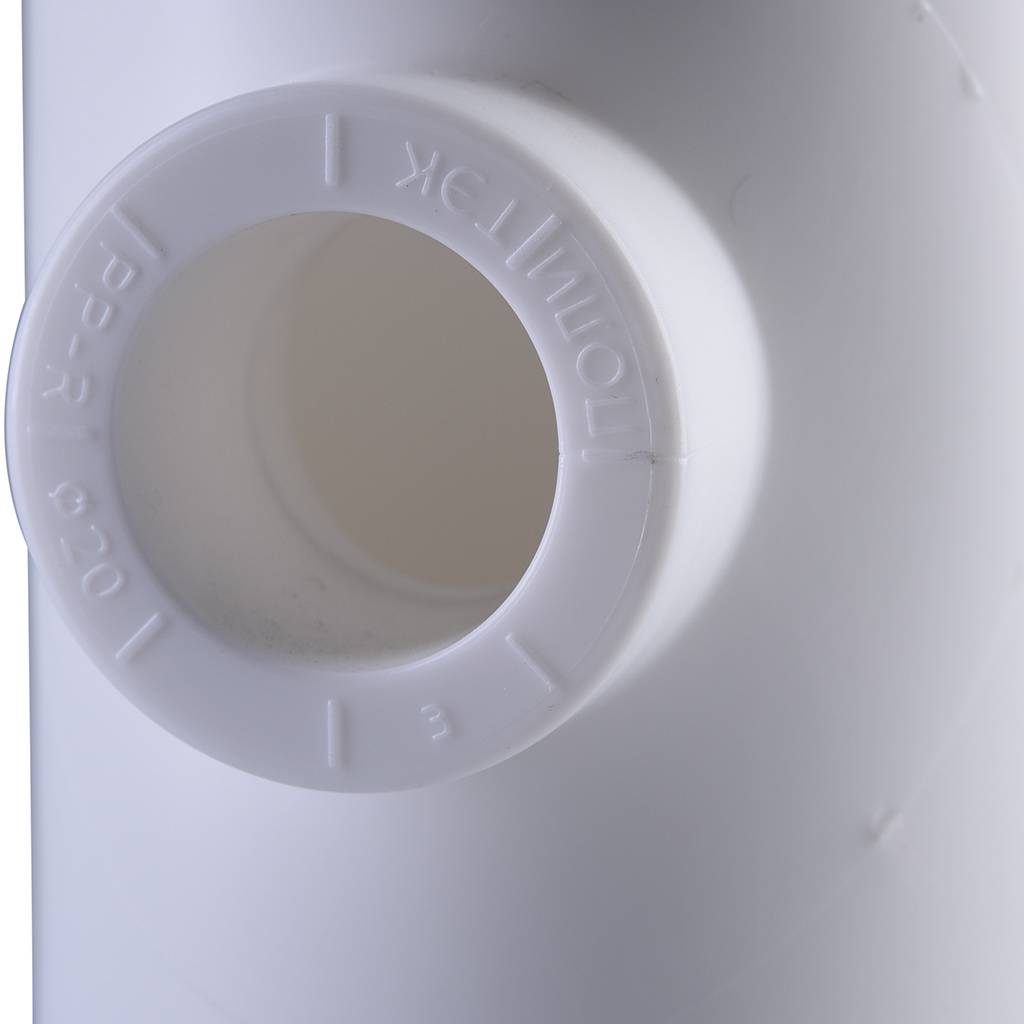 Тройник переходной Политэк 40х20х40 для полипропиленовых труб под сварку (цвет белый), 9300402040