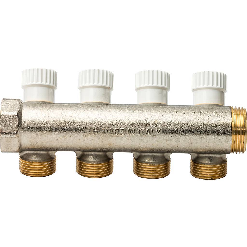 4-х ходовой коллектор LUXOR с перекрывающими кранами CP 454 (G1xG3/4 EK)