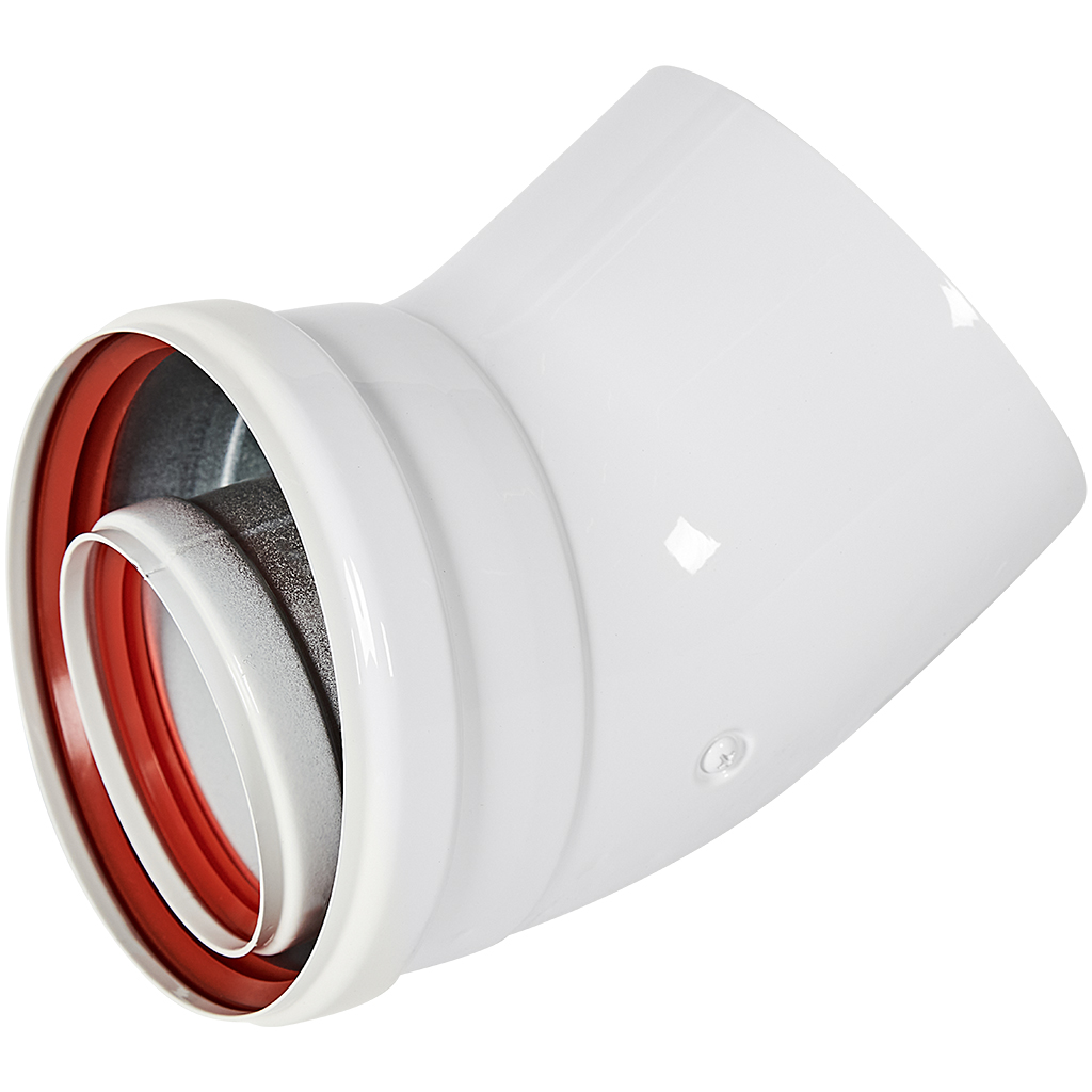 Отвод 45° традиционный коаксиальный ROMMER D80(п-м)/125(п-м)