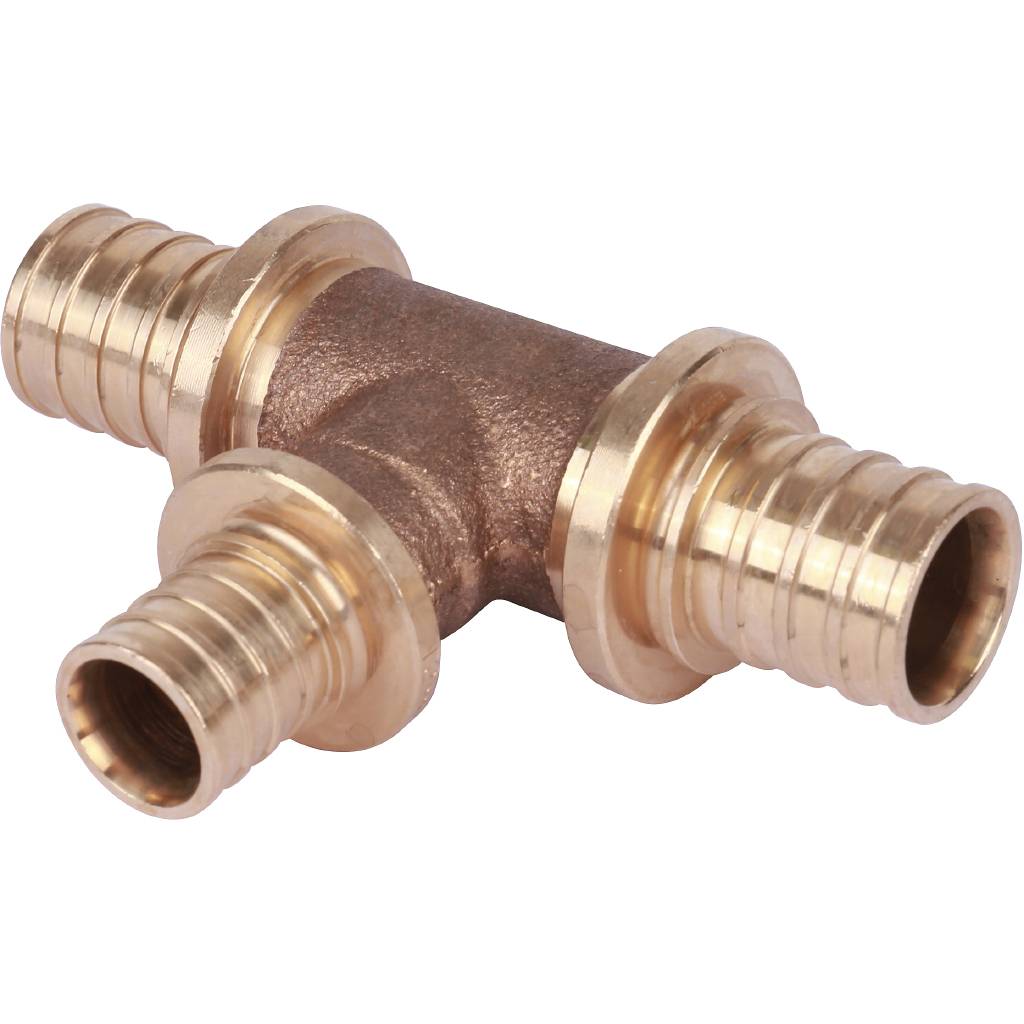 Тройник РЕХАУ RAUTITAN PLATINUM с уменьшенным боковым проходом 20-16-20 RX для труб из сшитого полиэтилена аксиальный, 13777301001