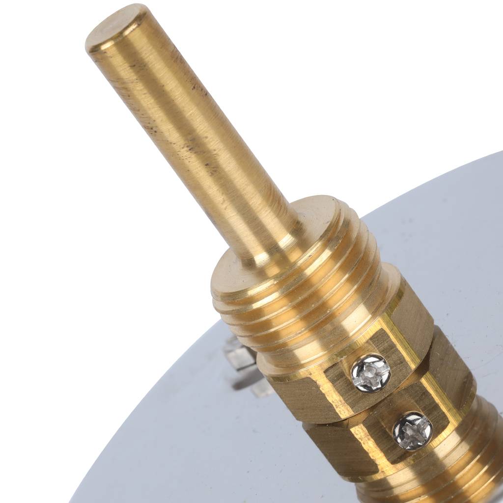 Термометр биметаллический погружной РОСМА 100 мм c гильзой 120 градусов 1/2 осевой шток 46х6 мм БТ-41.211