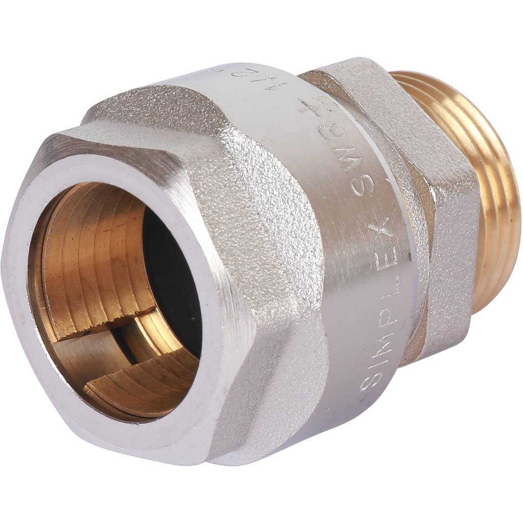 Фитинг Meibes резьбовой латунный Plus для стальных труб 1/2”*3/4” НР, F13063