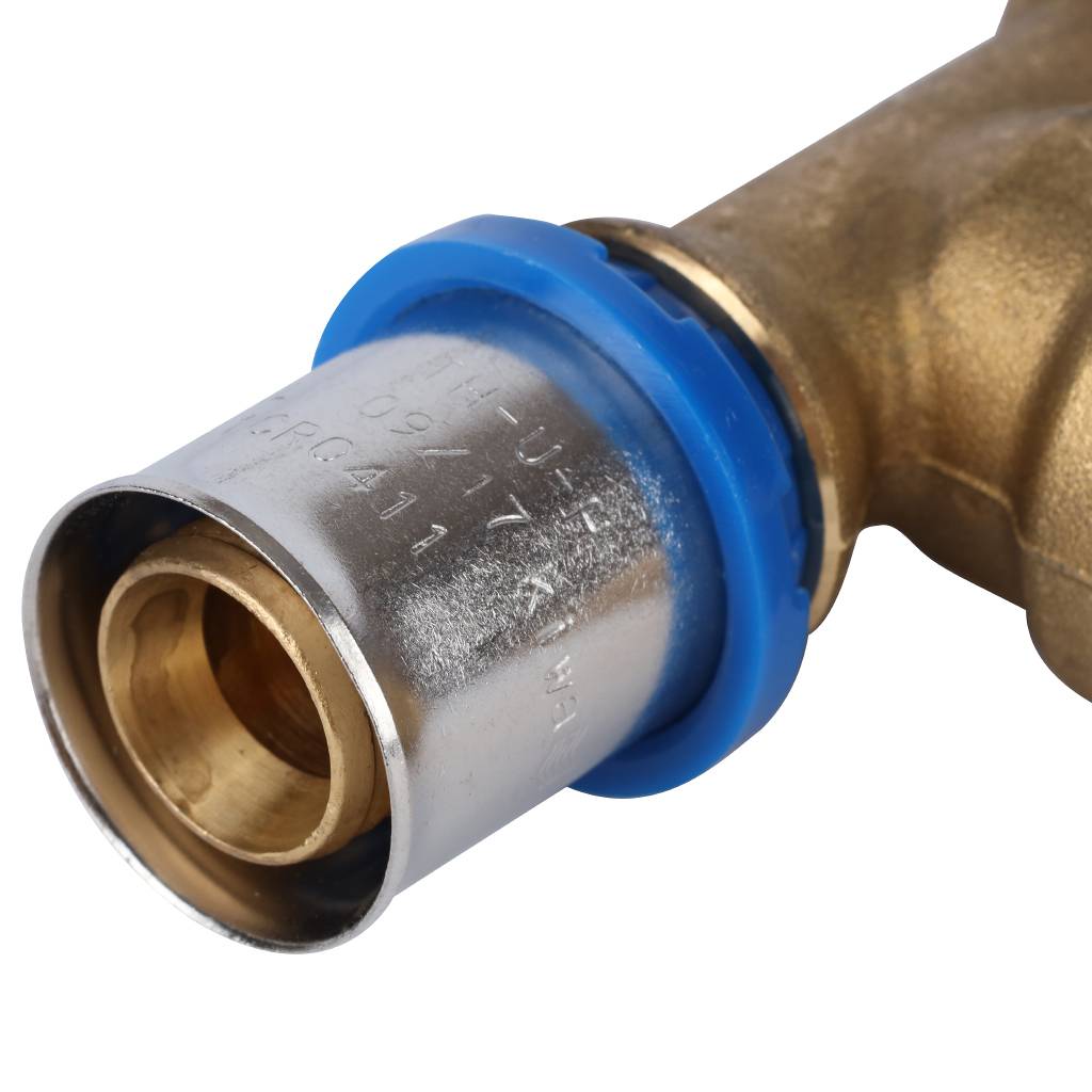 Вентиль APE с хромированной ручкой 20х20 для металлопластиковых труб прессовой, ARL6000220