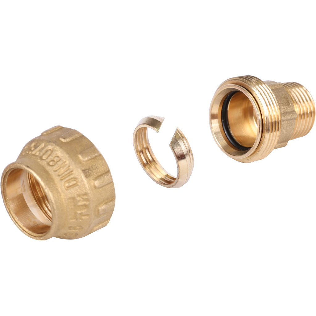 Муфта TIEMME с наружной резьбой 20х1/2 для труб ПНД винтовой, 3400006