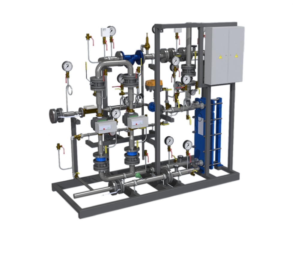 Блочный тепловой пункт Теплосила БТП-ДУ-ТБО-ТУ BY, ТБО-7-32/32-1Н