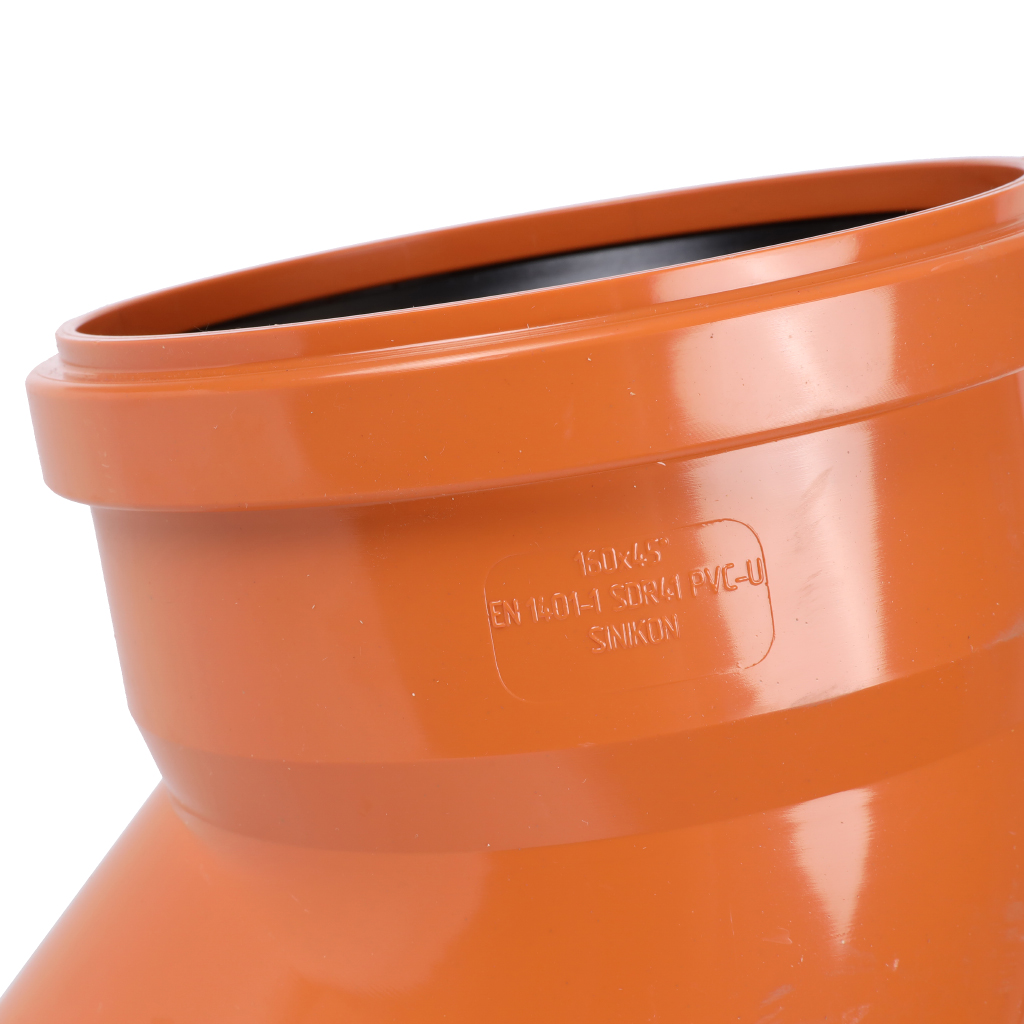 Отвод Sinikon D160x45° для наружной канализации, 22120.R.B