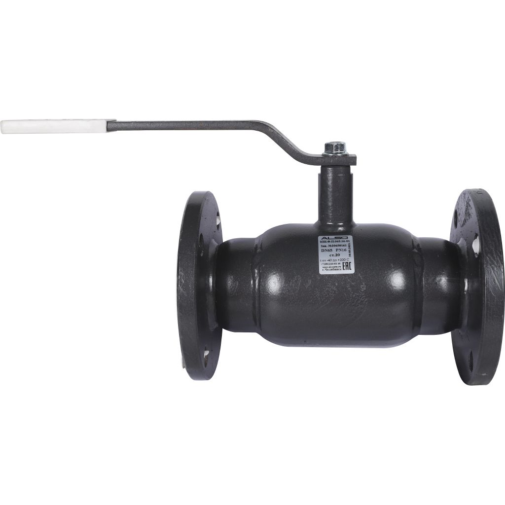 Кран шаровой ALSO КШФП Ду65 Ру 1,6 МПа из Ст.20 полнопроходной, КШ.Ф.П.065.16-01