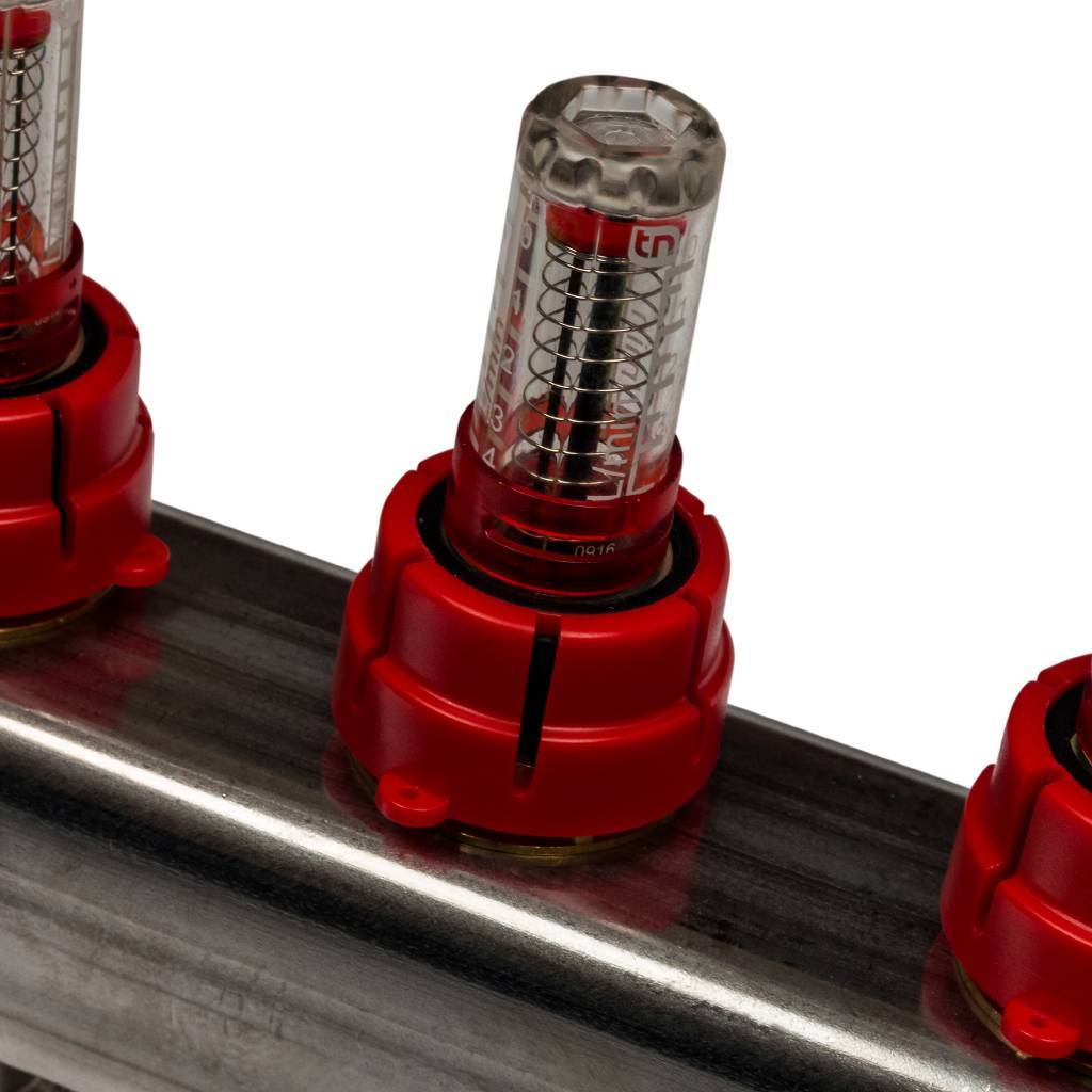 Коллектор из нержавеющей стали с расходомерами STOUT 5 выходов, SMS 0917 000005