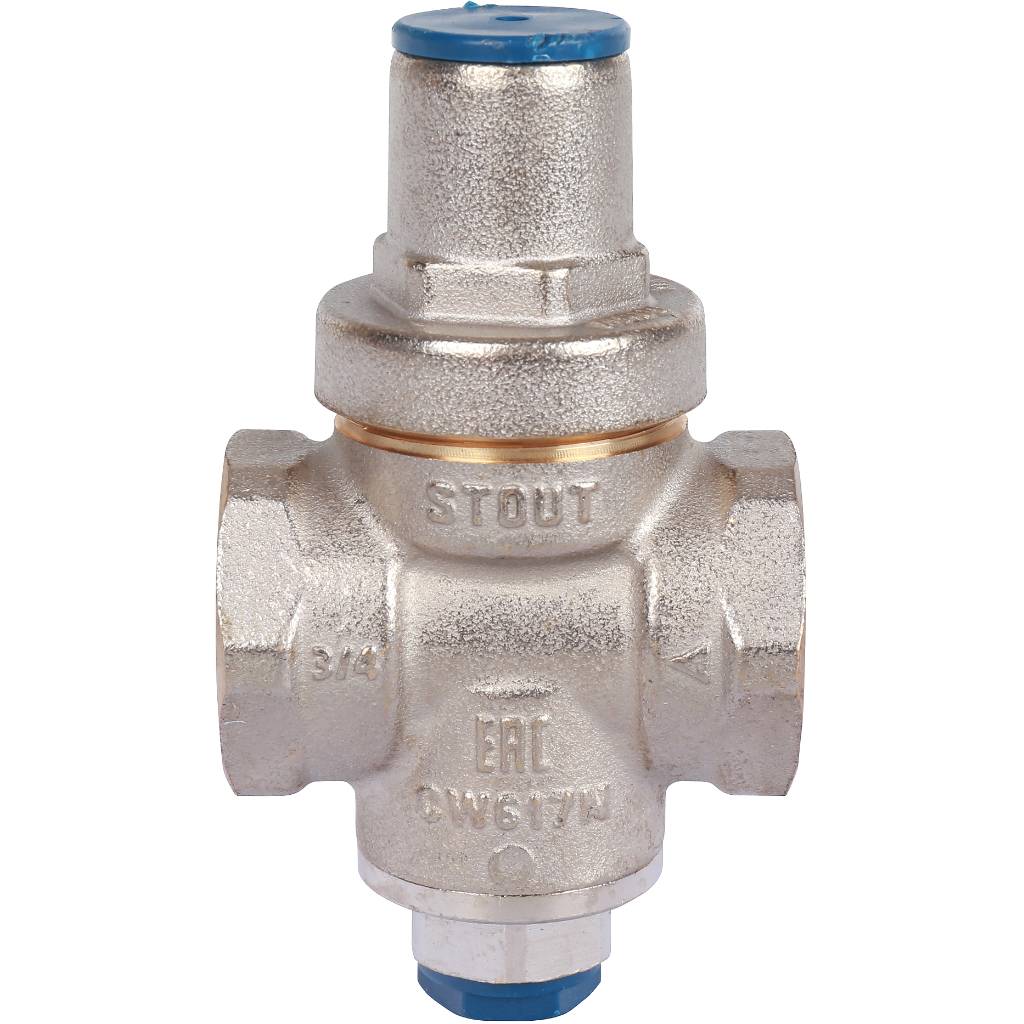 STOUT  Редуктор давления PN16 вн/вн 3/4  с выходом под манометр, SVS-1010-000020