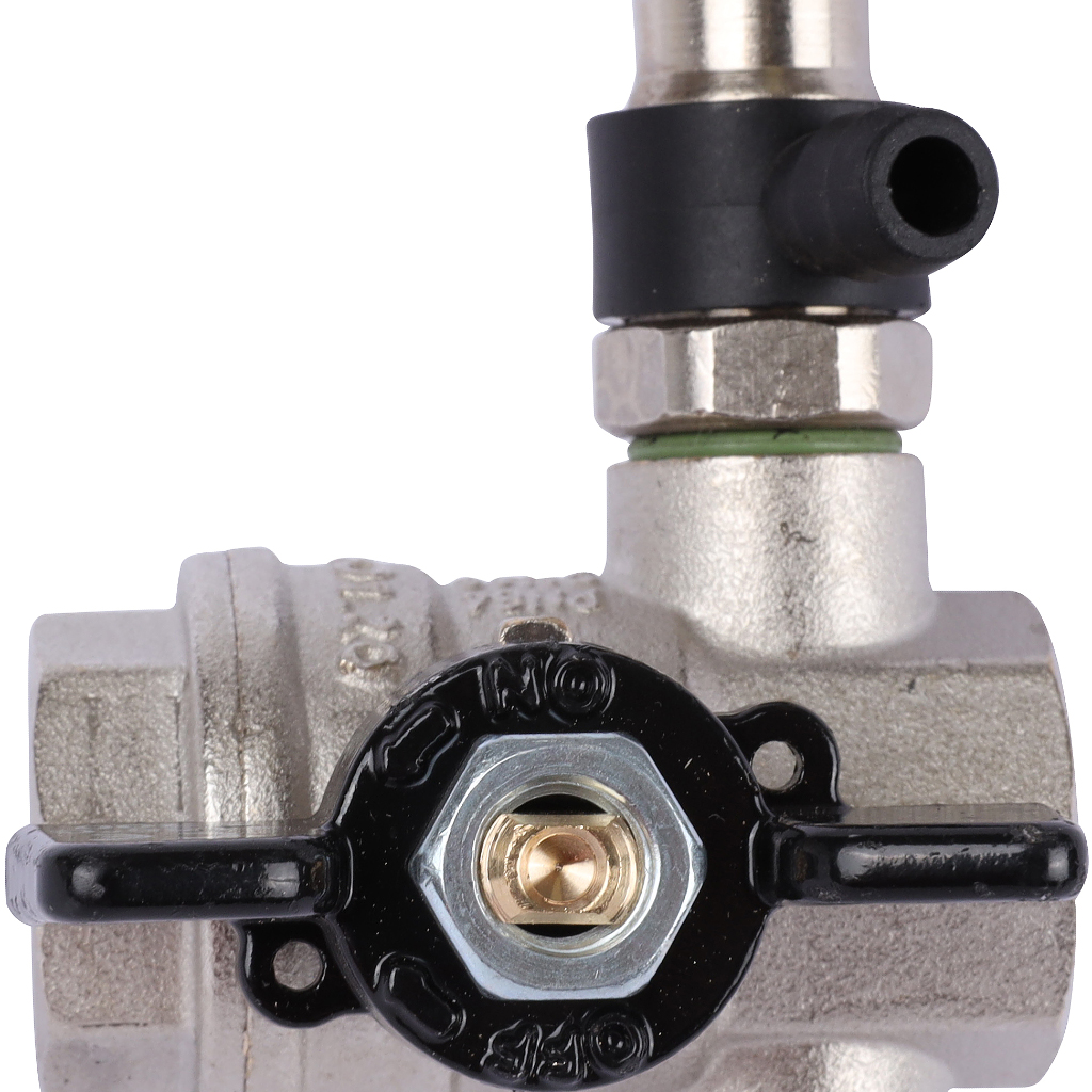 Кран шаровой BUGATTI Oregon с дренажем и воздухоотводчиком, (ручка бабочка) внут-внут резьба 1/2, 03320009