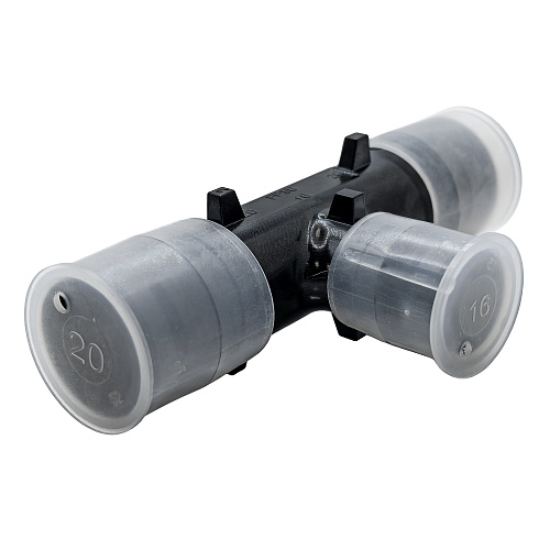 Тройник переходной радиальный PPSU 20x16x20, черный,RTP