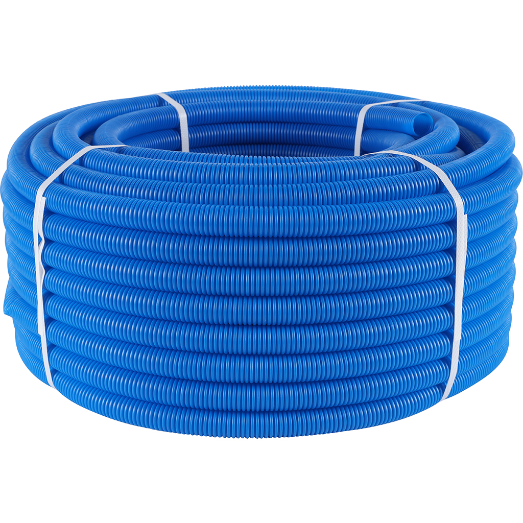 Труба гофрированная STOUT ПНД, цвет синий, наружным диаметром 23 мм для труб диаметром 16 мм, SPG-0001-502316