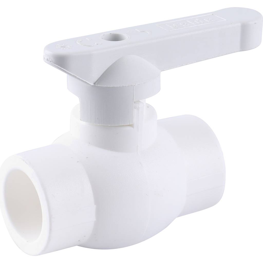 Кран шаровой Kalde d=25 для полипропиленовых труб под штукатурку (цвет белый), 3242-vlb-250002