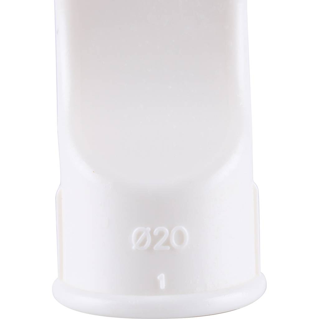 Обводное колено Kalde d=20 для полипропиленовых труб под сварку (цвет белый), 3202-twc-200001