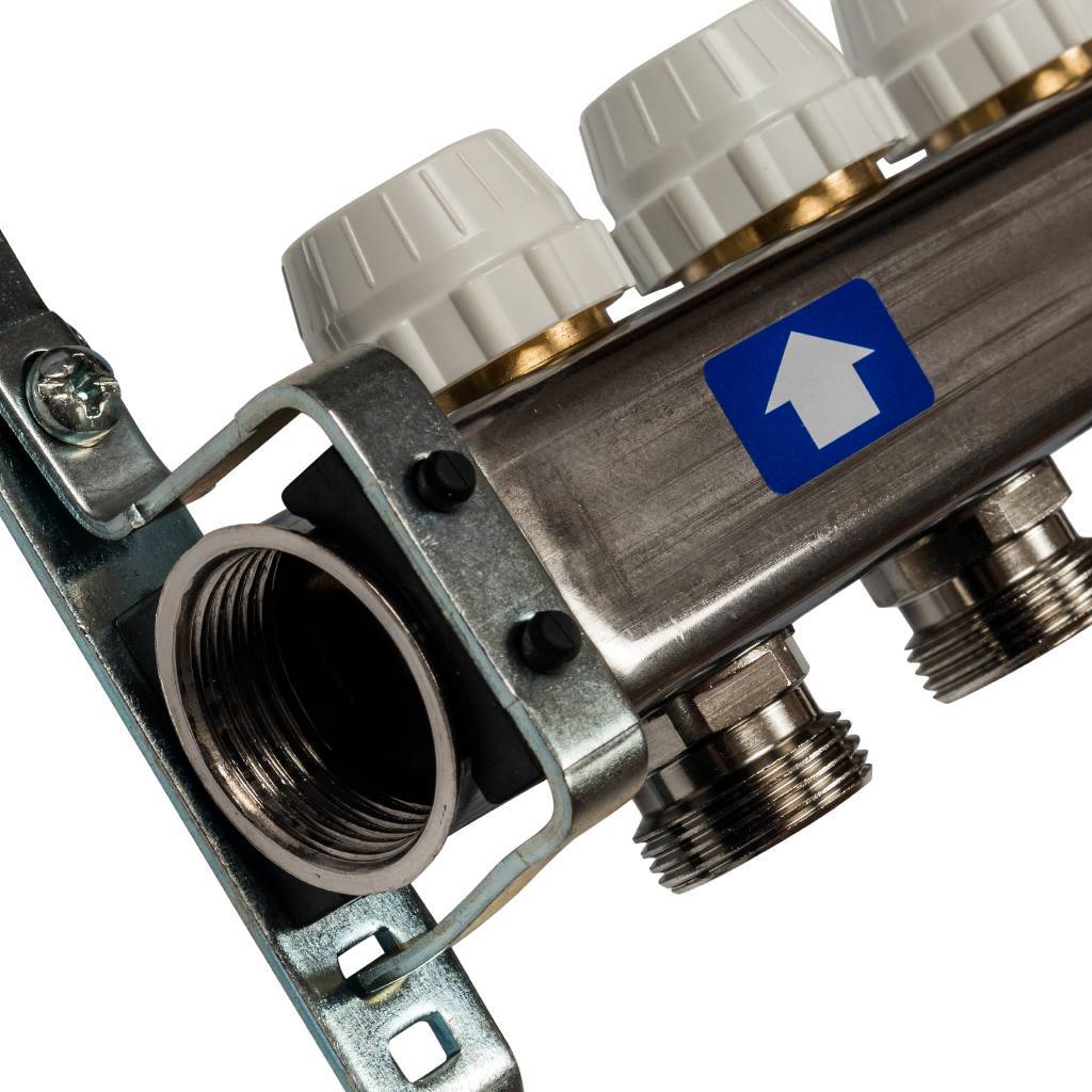 Коллектор из нержавеющей стали без расходомеров STOUT 9 выходов