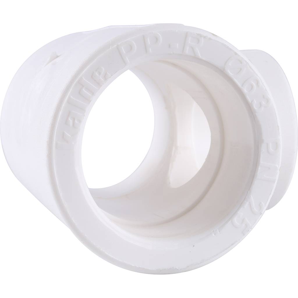 Тройник переходной Kalde 63x50x63 для полипропиленовых труб под сварку (цвет белый)