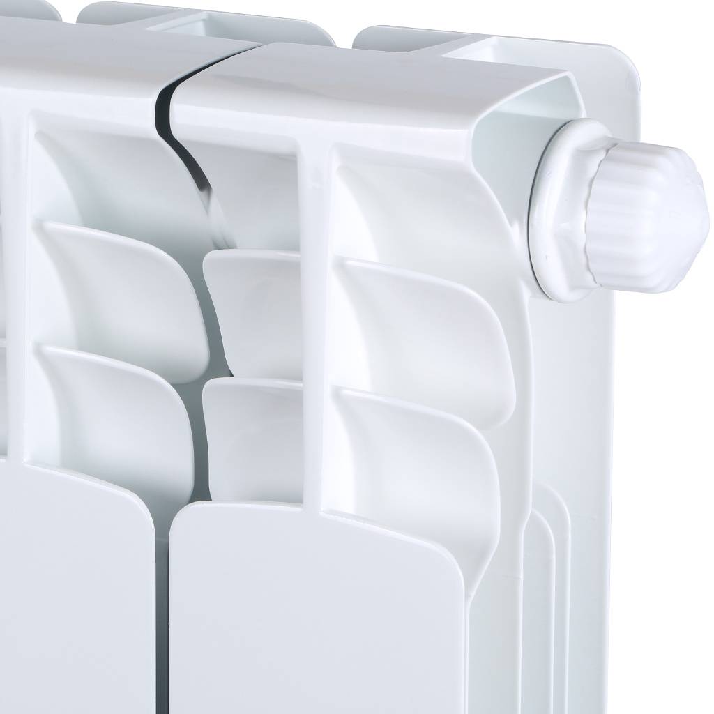 Радиатор биметаллический STOUT Space 500 13 секций нижнее правое подключение RAL9016, SRB-0320-050013