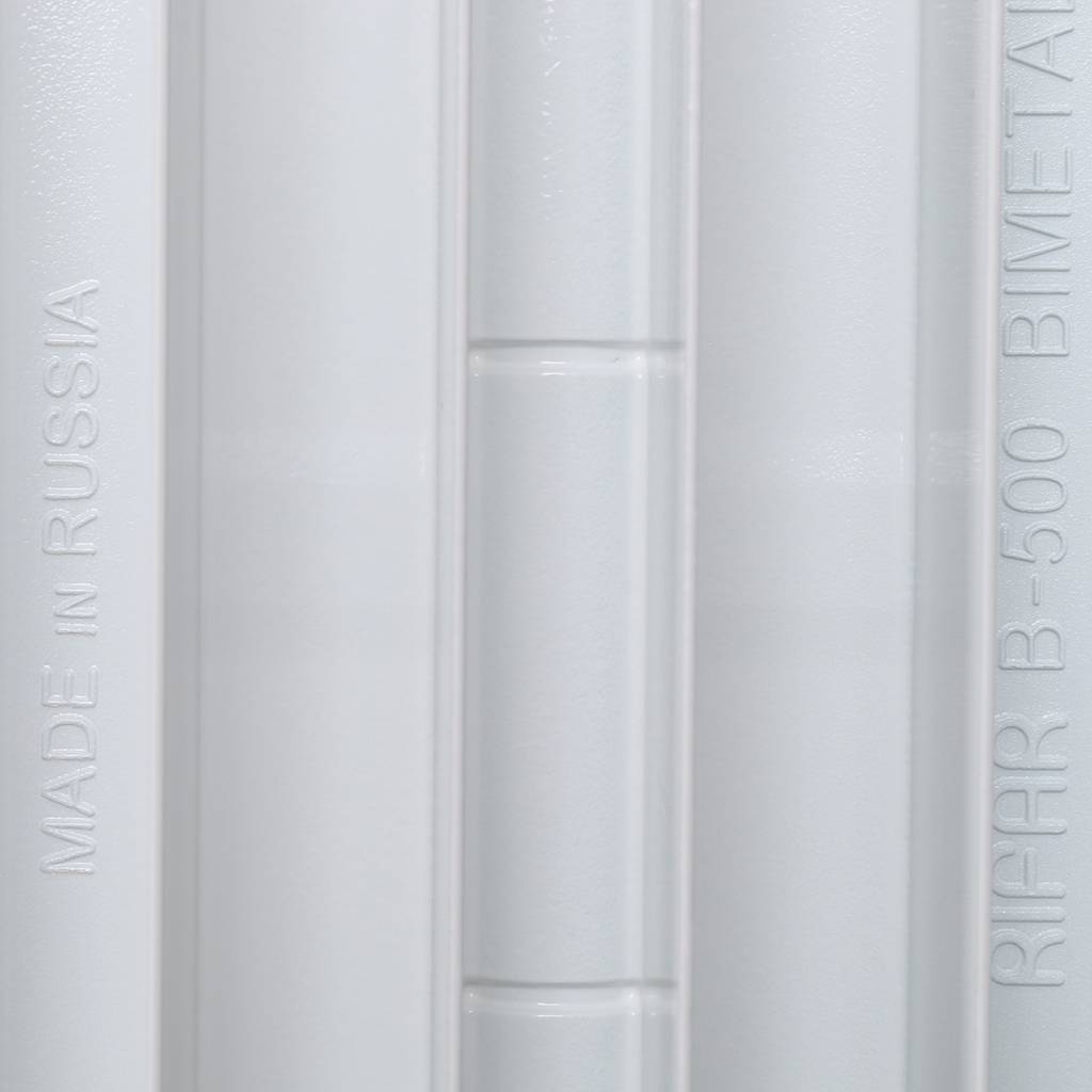 Радиатор биметаллический RIFAR BASE 500 8 секций боковое подключение (белый RAL 9016), 1RB50-8