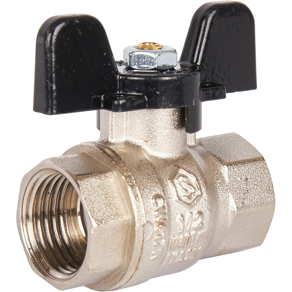 Кран шаровой стандартнопроходной STOUT SVB ВР/ВР, ручка бабочка 1/2