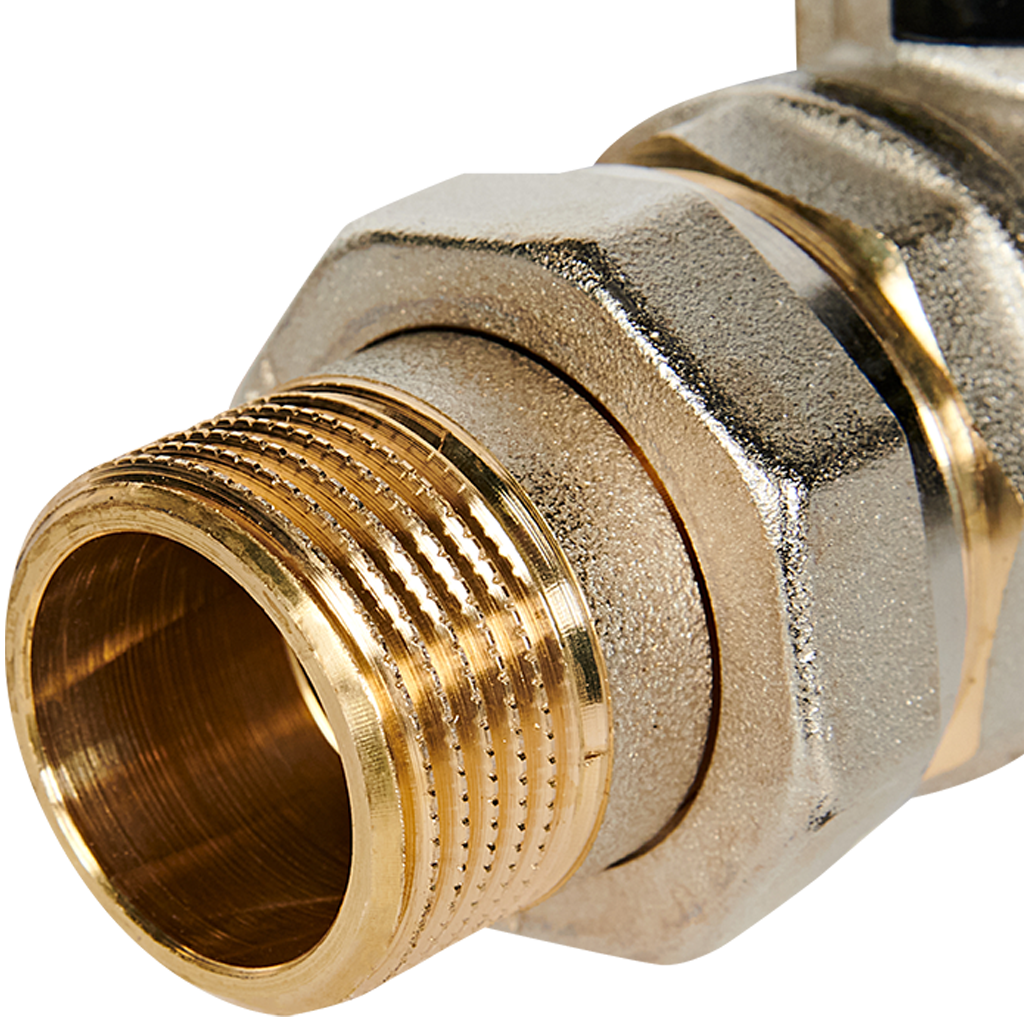 Кран шаровой BUGATTI Oregon 1” с полусгоном (ручка-рычаг алюминий) внут-наруж резьба