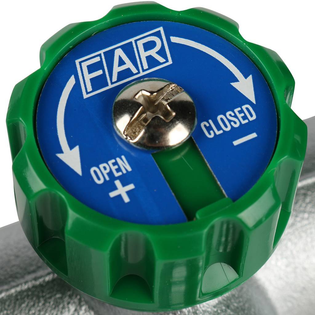 Коллектор распределительный FAR 1 , проходной, хромированный, 4 отвода 3/4  плоское уплотнение