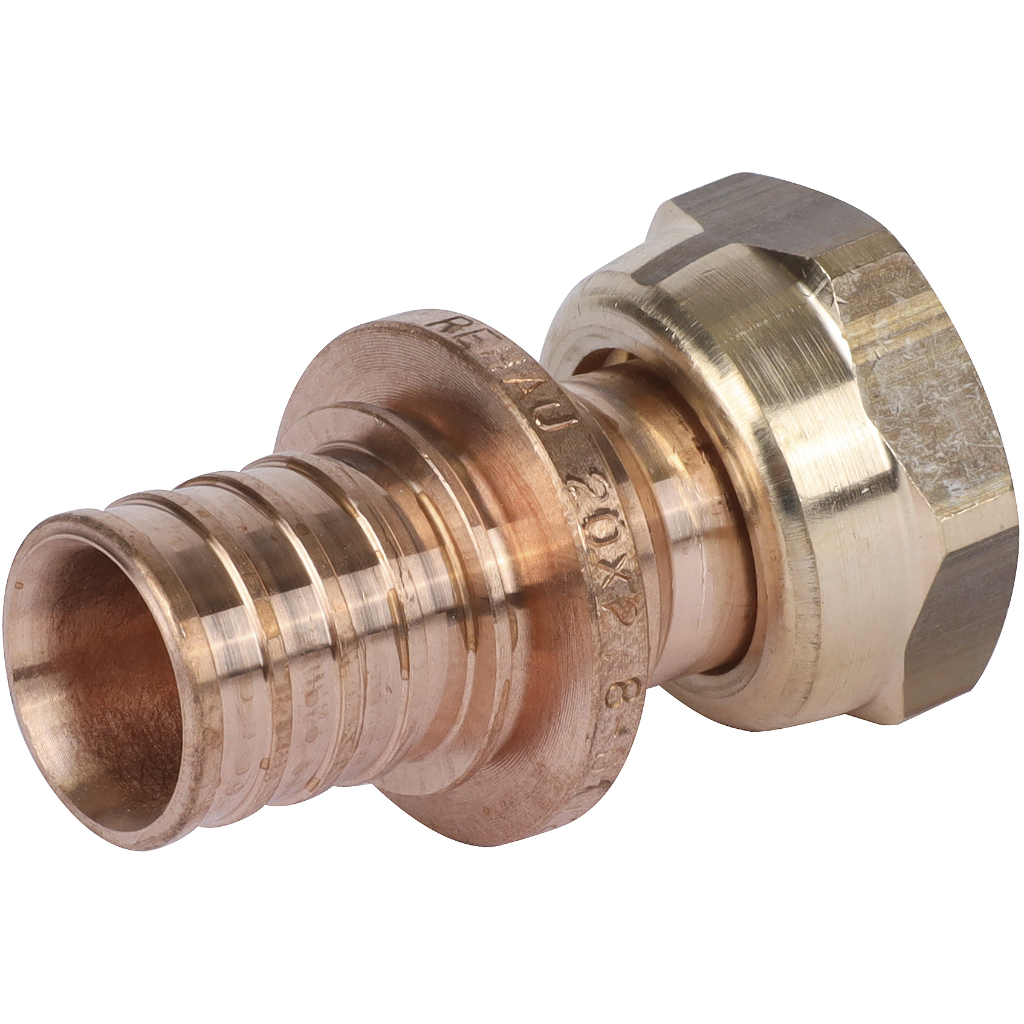 Переходник РЕХАУ RAUTITAN с накидной гайкой 20-G 1/2 RX+ для труб из сшитого полиэтилена аксиальный