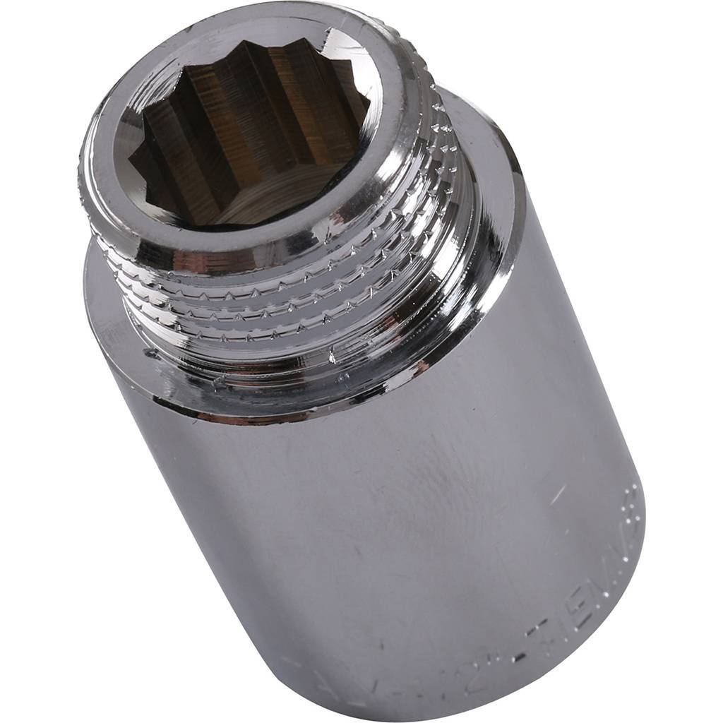 Удлинитель TIEMME НВ 30мм-1/2 хром для стальных труб резьбовой, 1500071