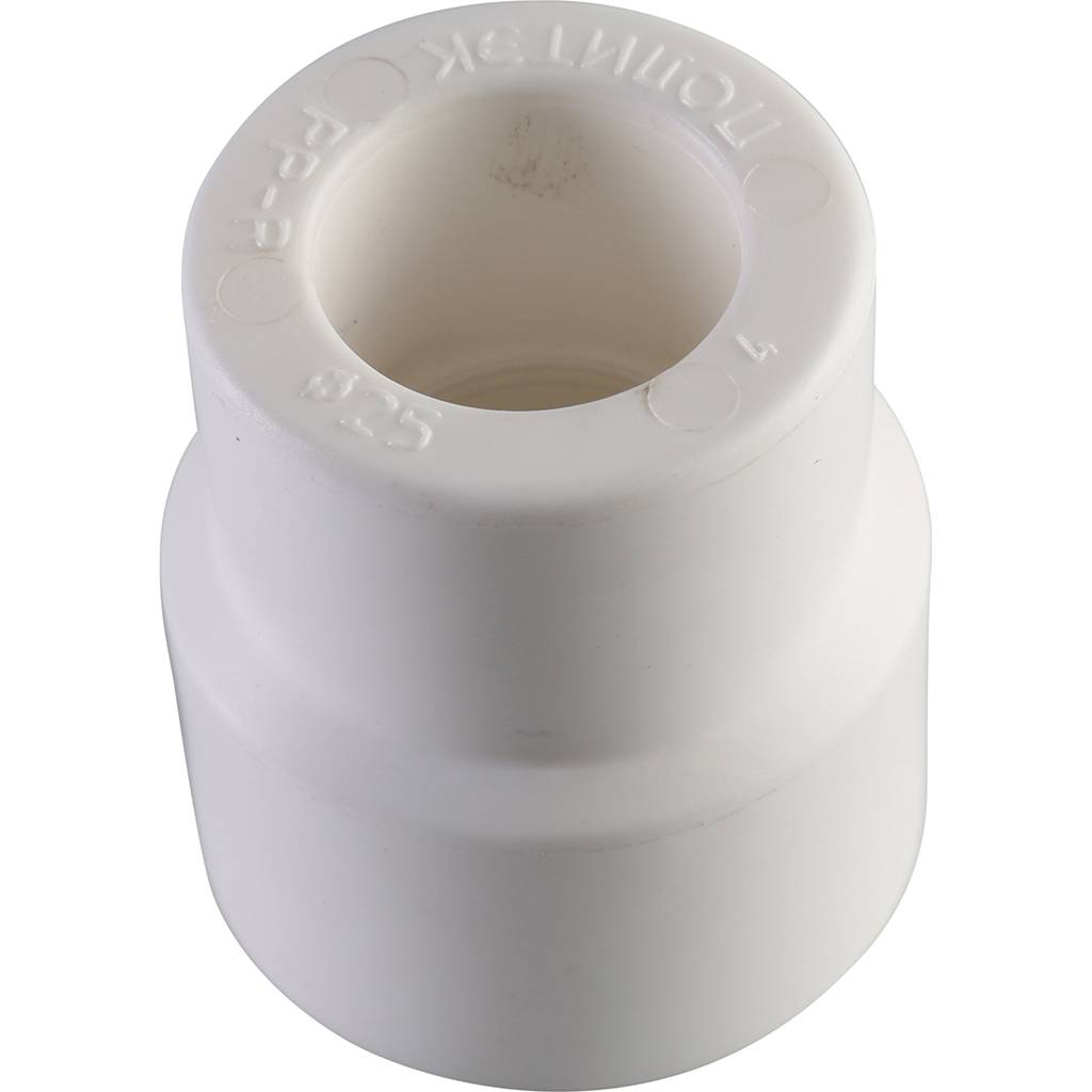 Муфта переходная внутр./наруж. Политэк 25х20 для полипропиленовых труб под сварку (цвет белый), 9200002520