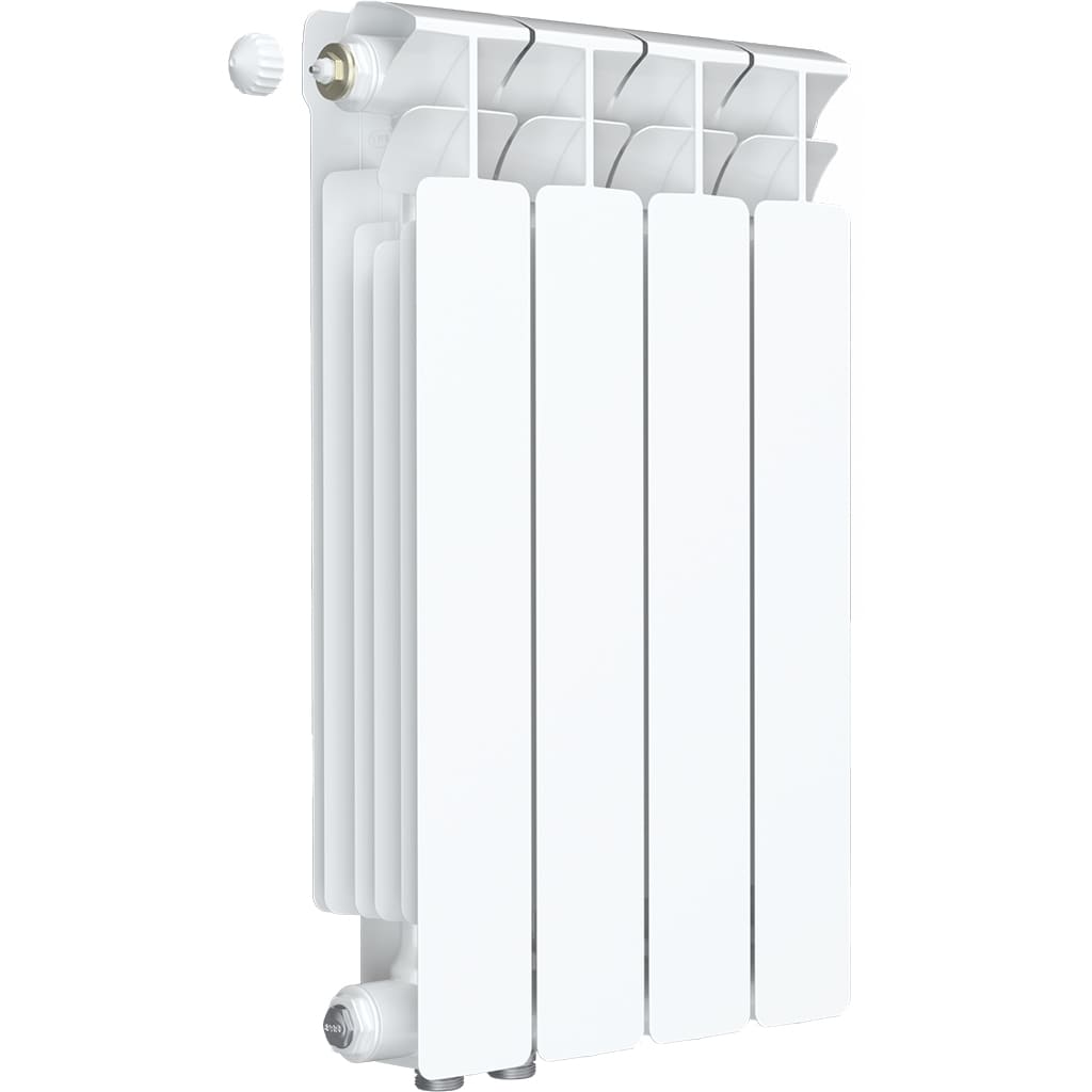 Радиатор биметаллический RIFAR BASE VENTIL 500 4 секции BVRL нижнее правое подключение (белый RAL 9016), 1RB50.VС-4