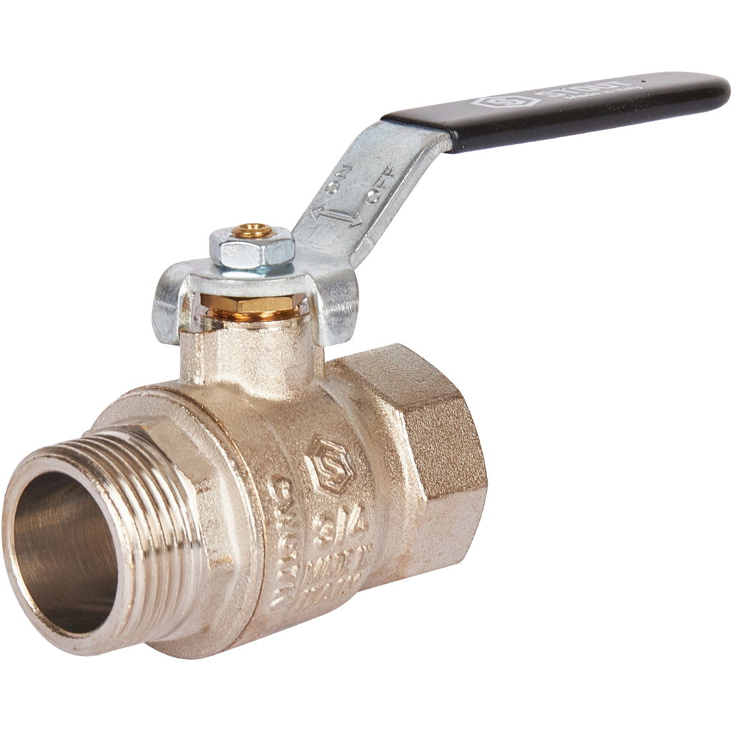 Кран шаровой стандартнопроходной STOUT SVB ВР/НР, ручка рычаг 3/4