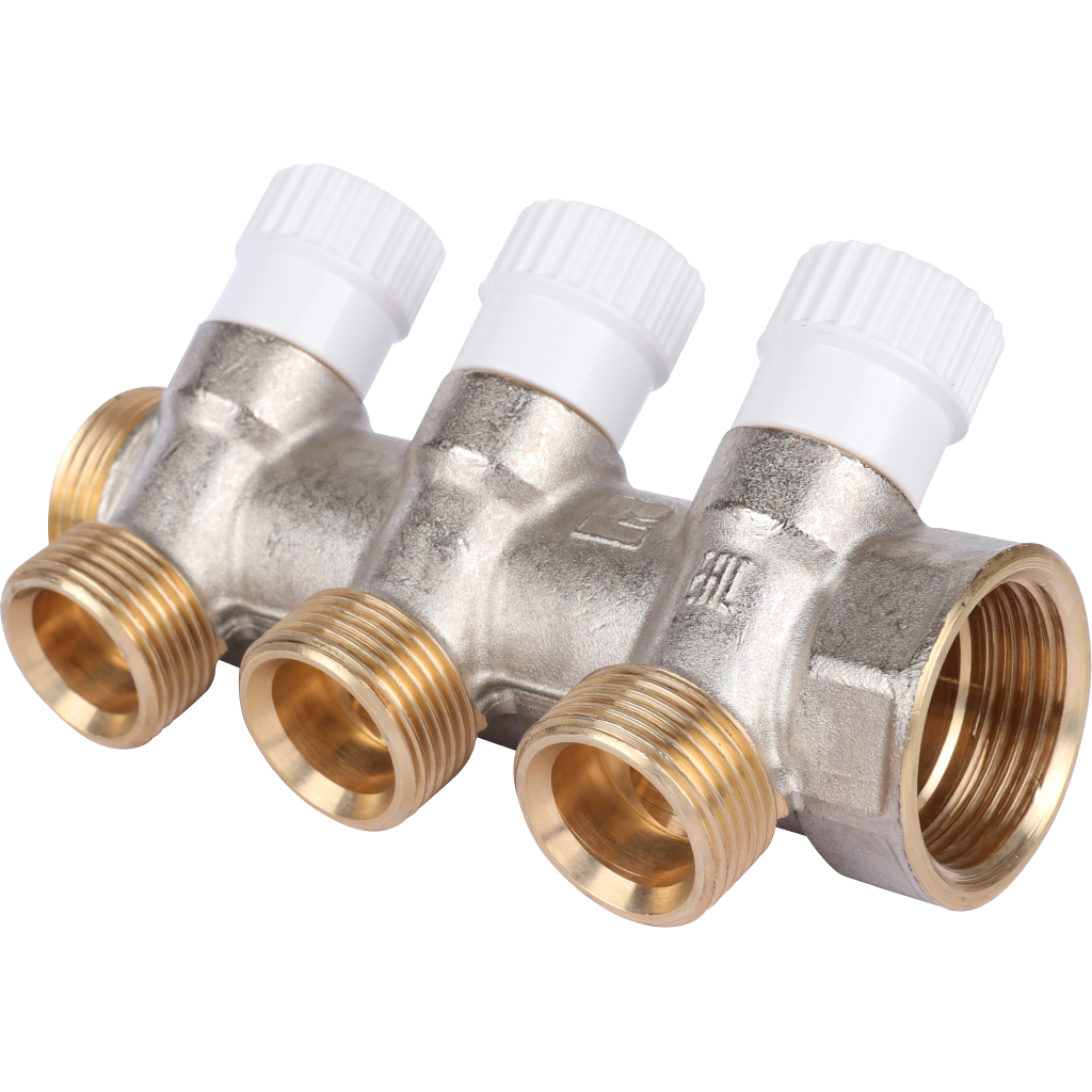 3-х ходовой коллектор LUXOR с перекрывающими кранами CP 453 (G1xG3/4 EK)