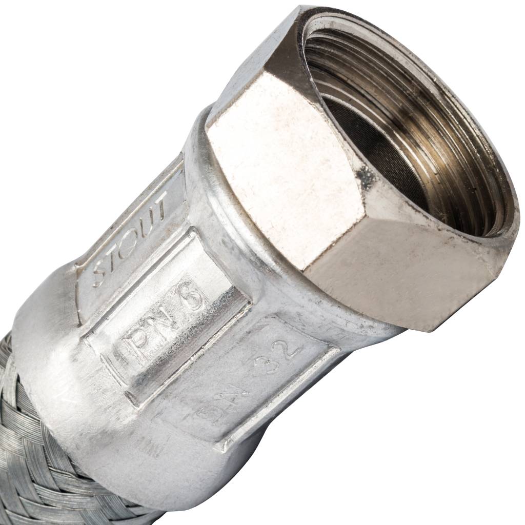 Гибкая подводка для воды STOUT ВР 1 1/4 х ВР 1 1/4, длина 1000 мм, SHF-0157-323232