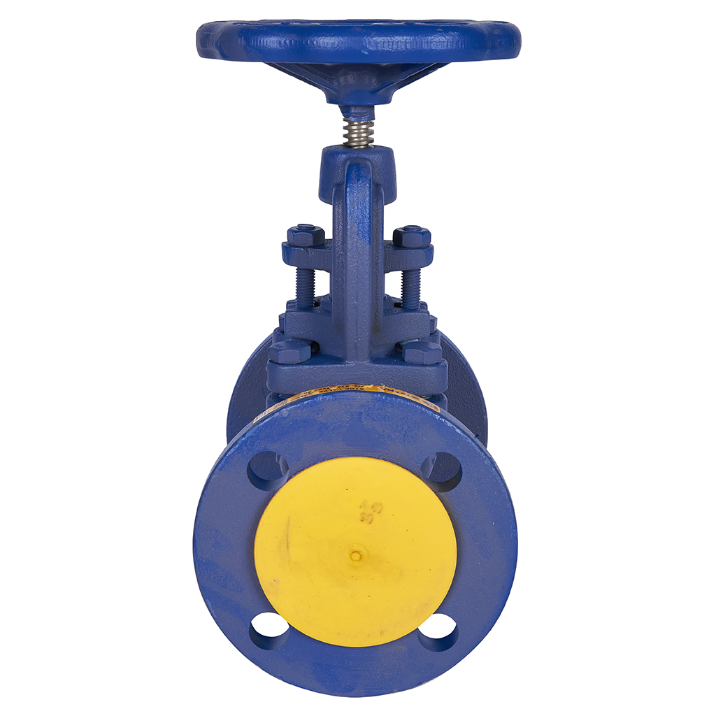 Клапан запорный ZETKAMA 215A Ду40 Ру16 фланцевый из чугуна, 215A040C00