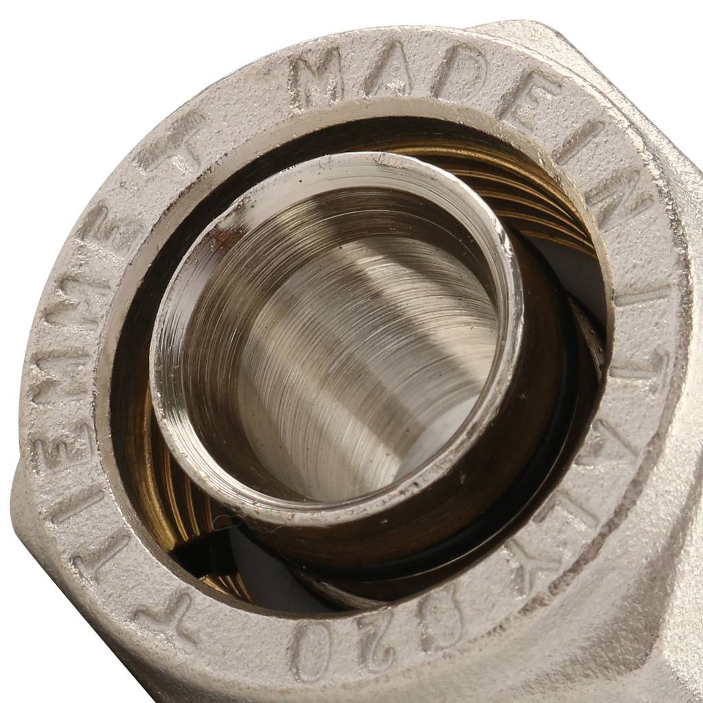 Муфта TIEMME с наружной резьбой (20х2.0х3/4) для металлопластиковых труб винтовой, 1600005