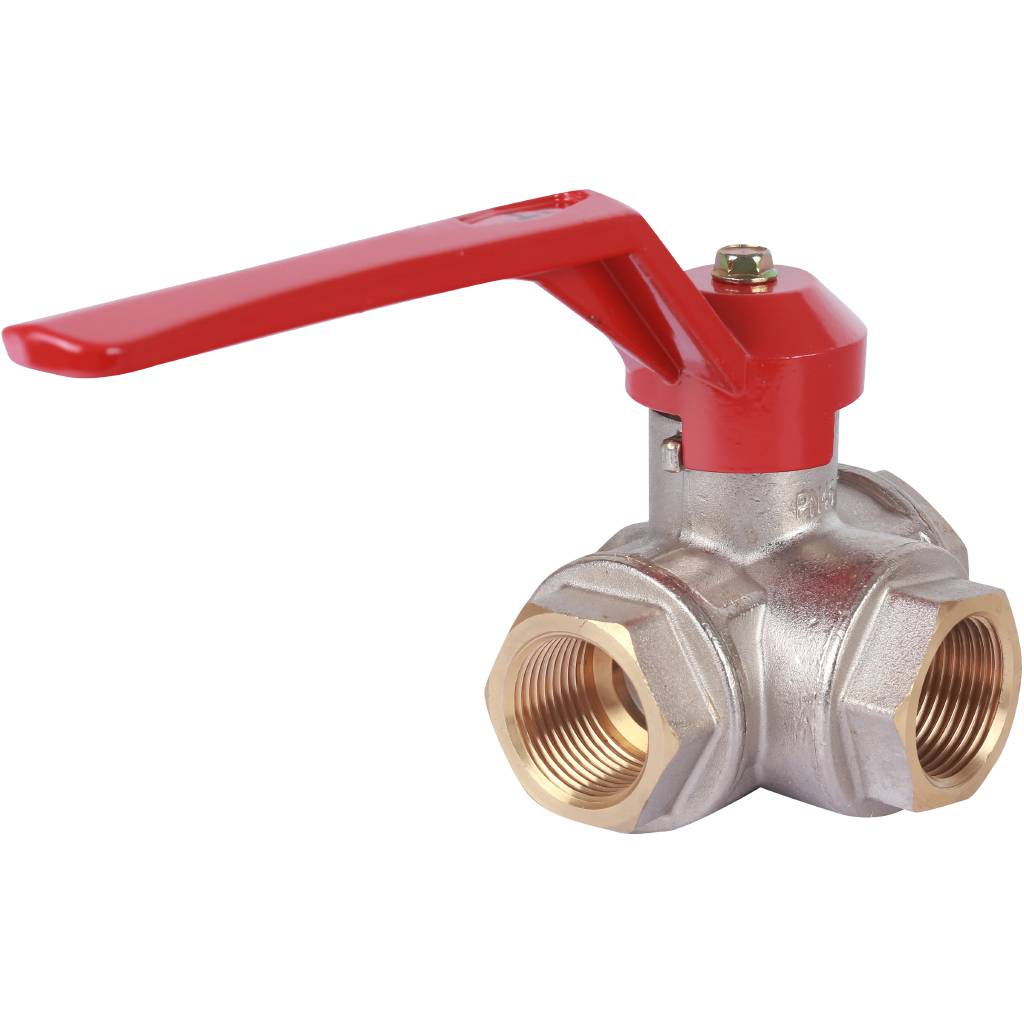 Кран шаровый Itap 128 1 трехходовой тип «Т» стандартный проход (рычаг)