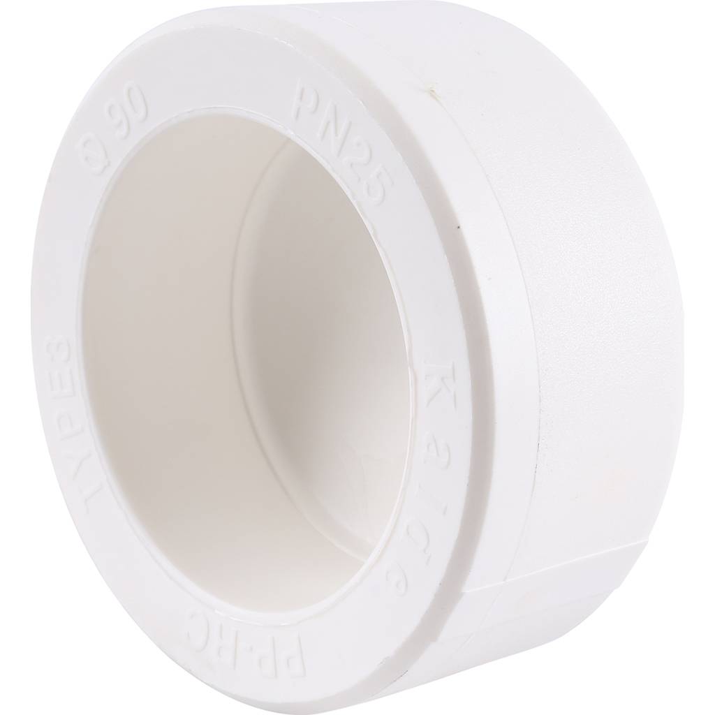 Заглушка Kalde d=90 для полипропиленовых труб под сварку (цвет белый), 3292-ste-900000