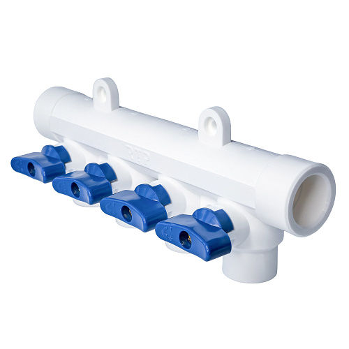 Коллектор с шаровым краном универсальный PPR 25х20/4, RTP