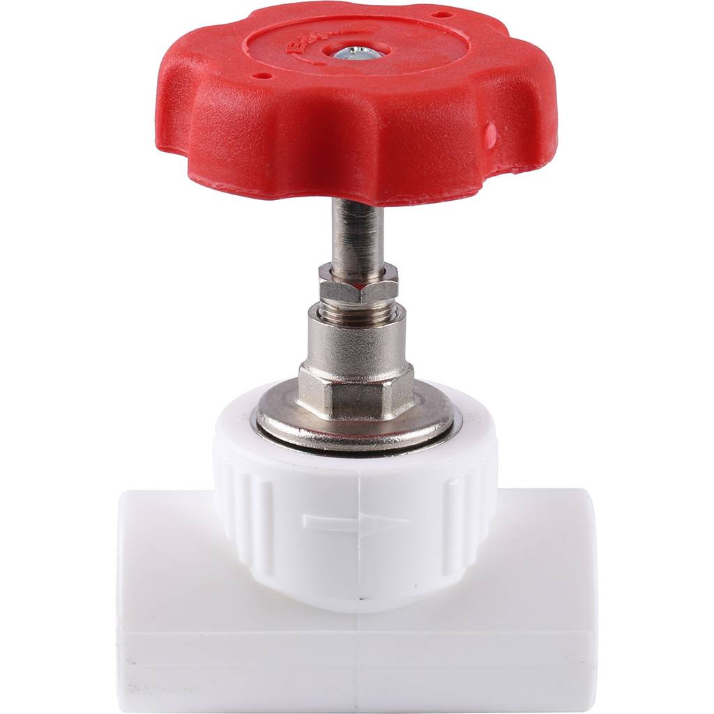 Вентиль Kalde d=25 для полипропиленовых труб под сварку (цвет белый), 3242-vlf-250000
