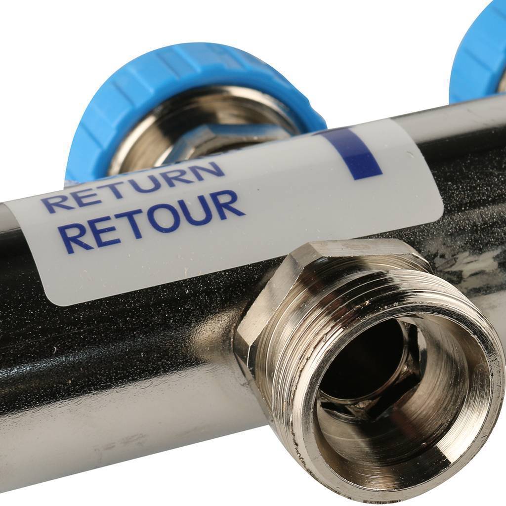 Распределительный коллектор РЕХАУ RAUTHERM S HKV-D на 6 контуров нерж .сталь (без шаровых кранов), 12080611002