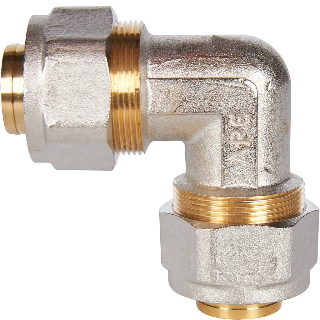 Угольник STOUT  90° 32x32 для металлопластиковых труб винтовой, SFS-0003-003232