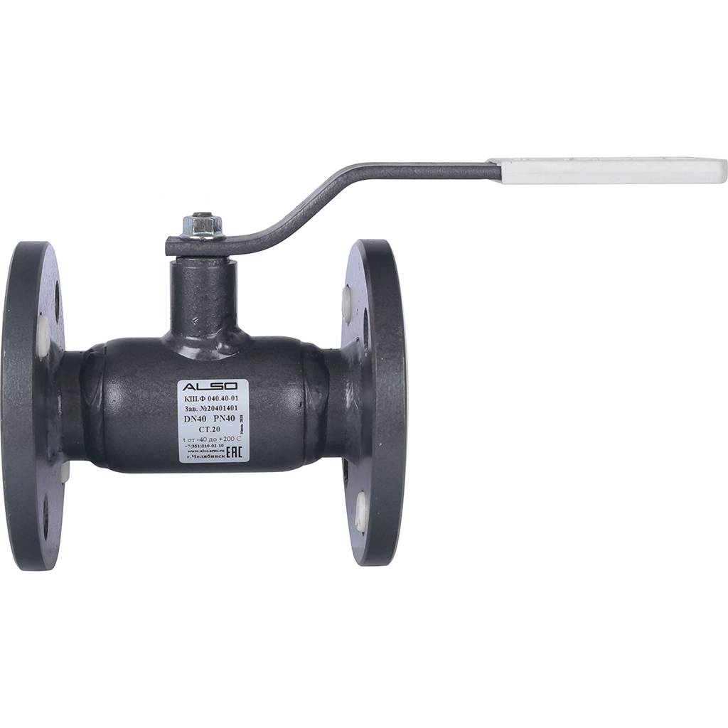 Кран шаровой ALSO КШФ Ду40 Ру 4,0 МПа из Ст.20, КШ.Ф.040.40-01