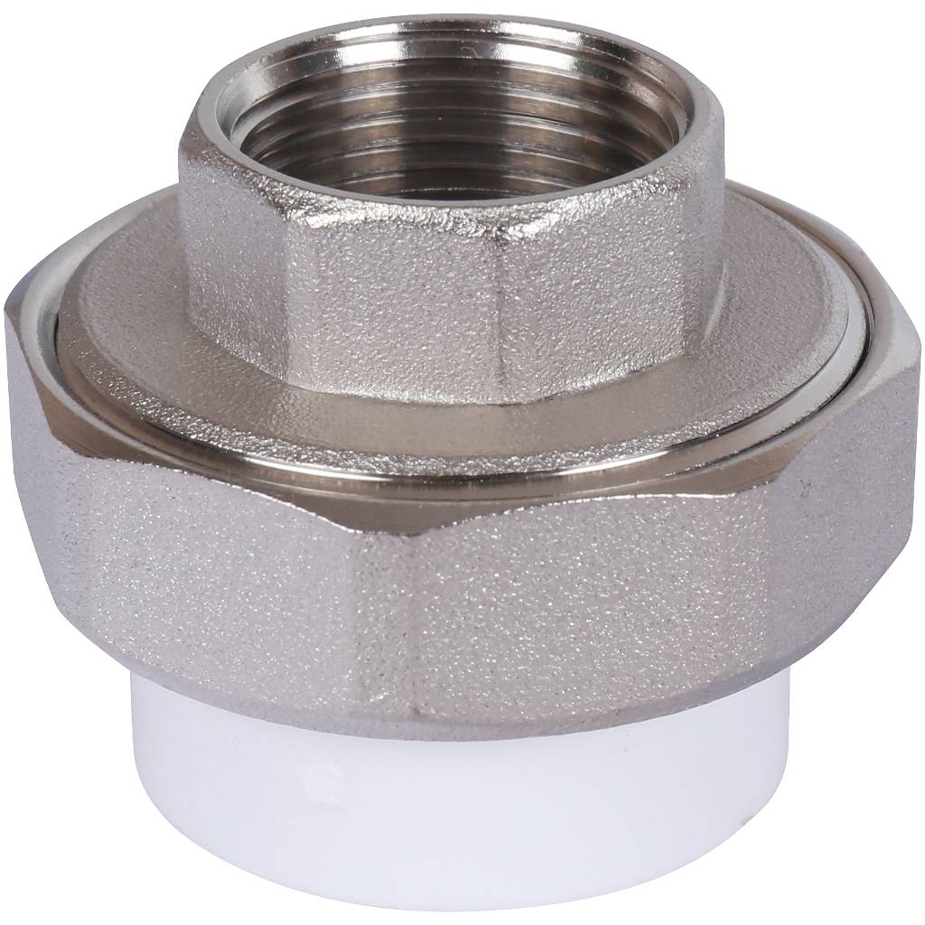 Муфта разъемная с внутренней резьбой Политэк 32х3/4 для полипропиленовых труб под сварку (цвет белый), 9801003234